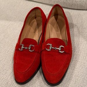 Red suede Hockerty men’s shoes